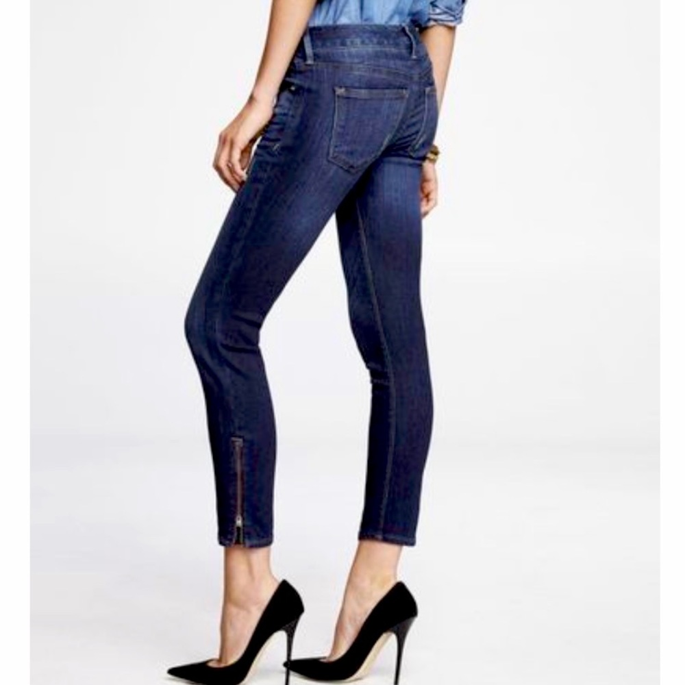 Express Stella Zipper Ankle Low Rise Jeans
